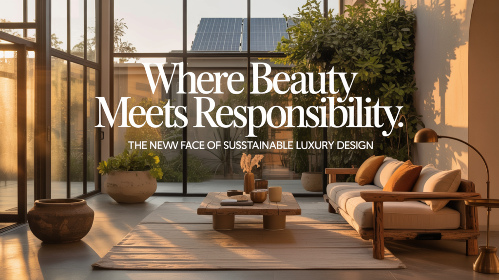 Where Beauty Meets Responsibility: The New Face of Sustainable Luxury Design Where Beauty Meets Responsibility