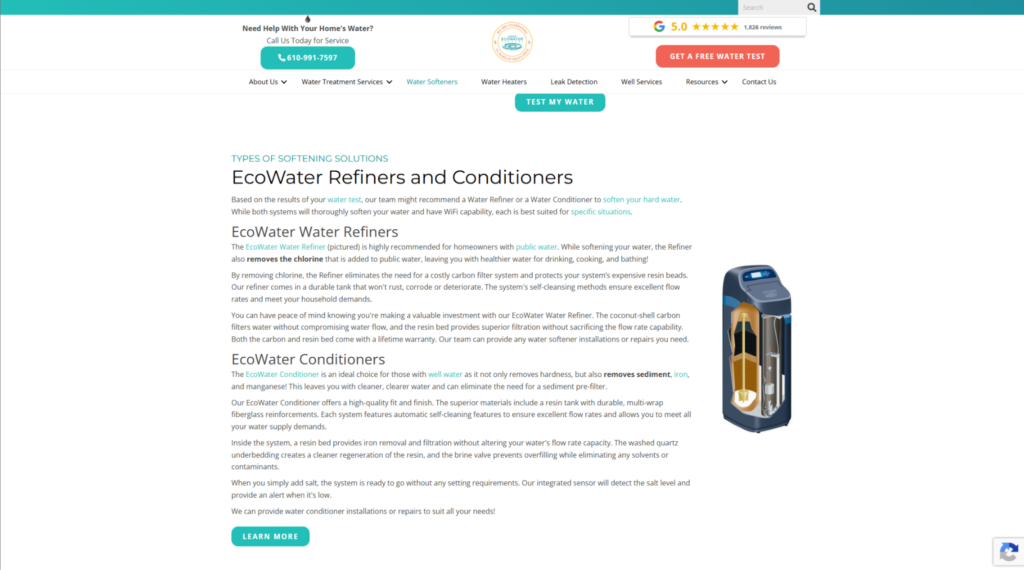 Long's EcoWater Systems Inc.: EcoWater 3700 Series Water Refining System