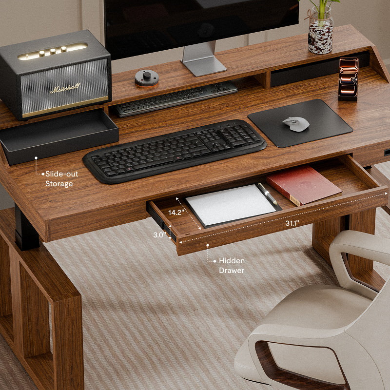 Storage on a Standing Desk